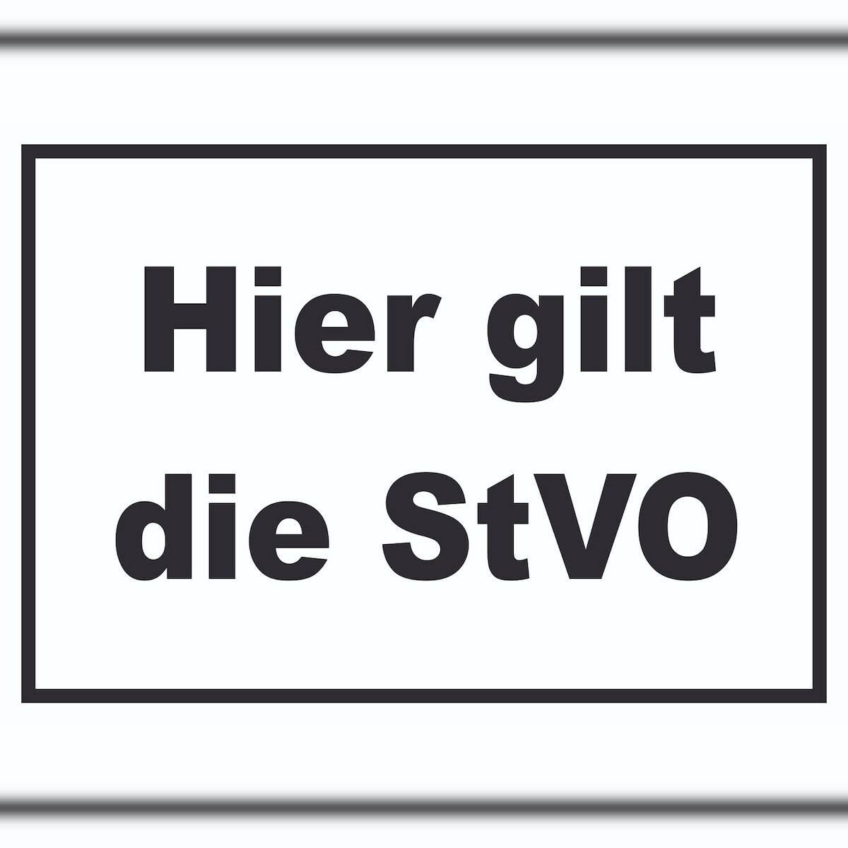HB-Druck Hier gilt die StVO Schild A0 Rückseite selbstklebend Image