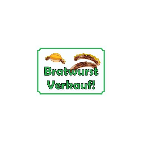 Bratwurst Verkaufsschild Schild A2 (420x594mm)