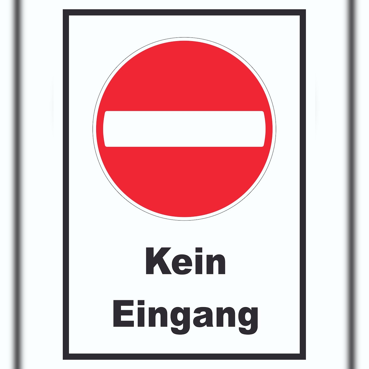 Kein Eingang Schild A1 Rückseite selbstklebend Image
