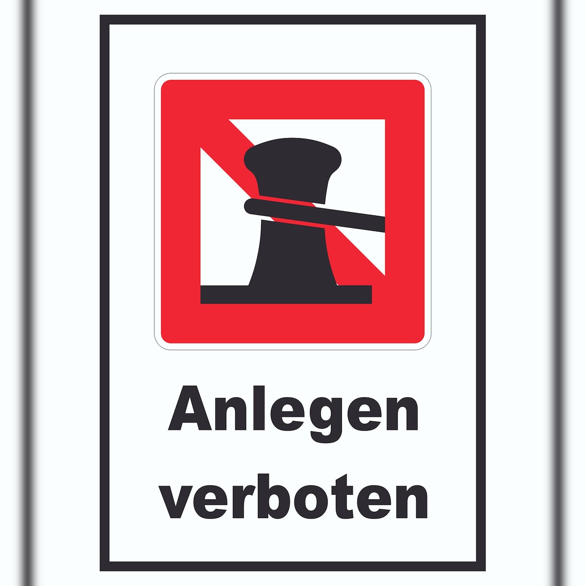 Anlegen verboten Schild A2 (420x594mm) Image