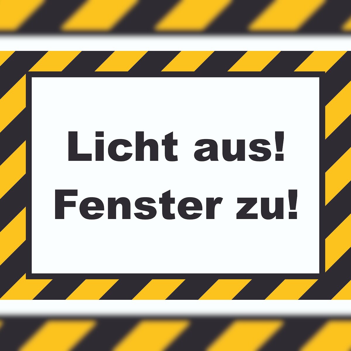 Licht aus Fenster zu Schild A1 Rückseite selbstklebend Image