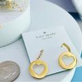Kate Spade Jewelry | Kate Spade New York Gold Pave Heart Cut Spade Drop Earrings | Color: Gold | Size: Os