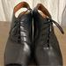 Madewell Shoes | Madewell 1937 Lace-Up Leather Slingback Platform Heels | Color: Black | Size: 9.5