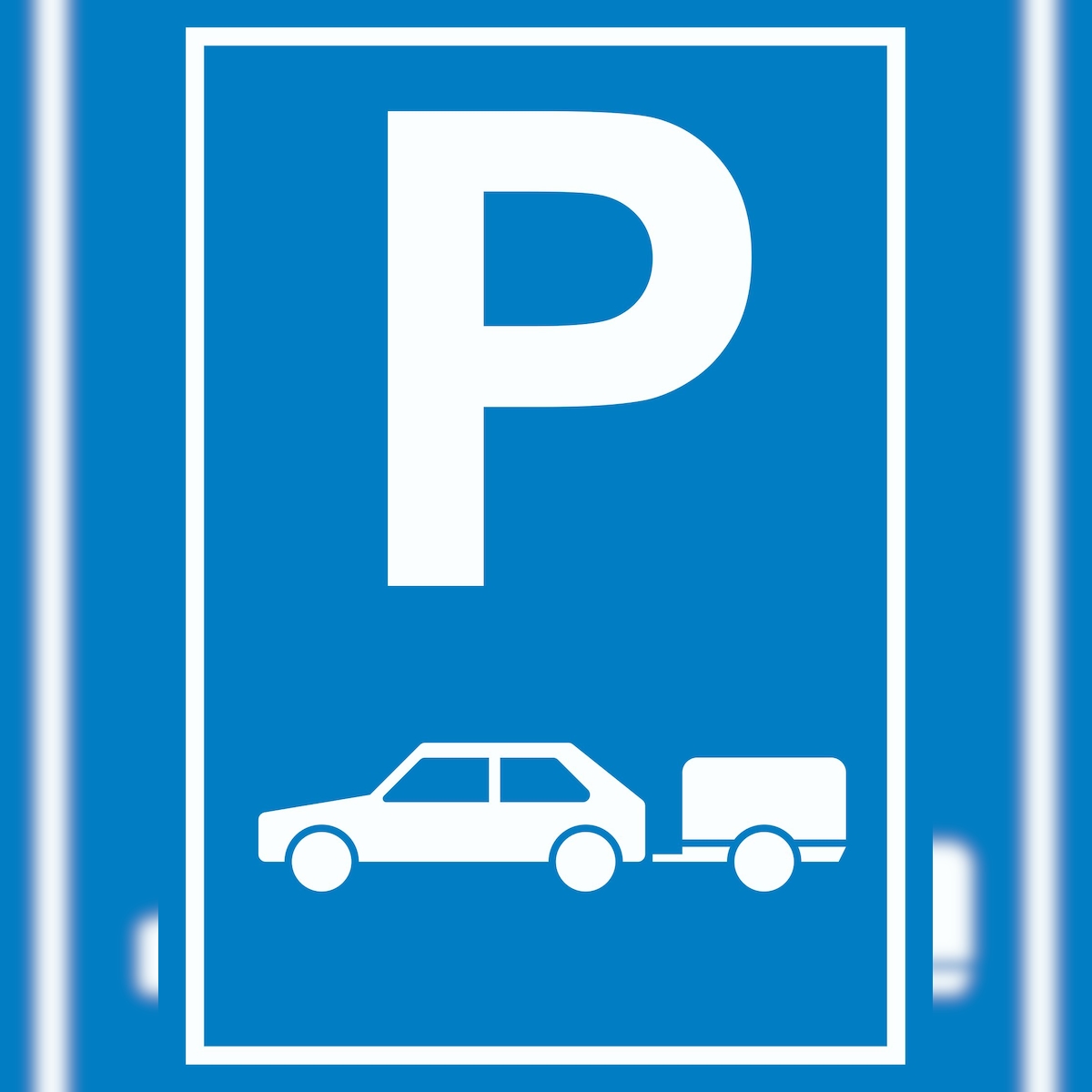 HB-Druck PKW mit Anhänger Parkplatz Schild Gespannparkplatz A1 (594x841mm) Image