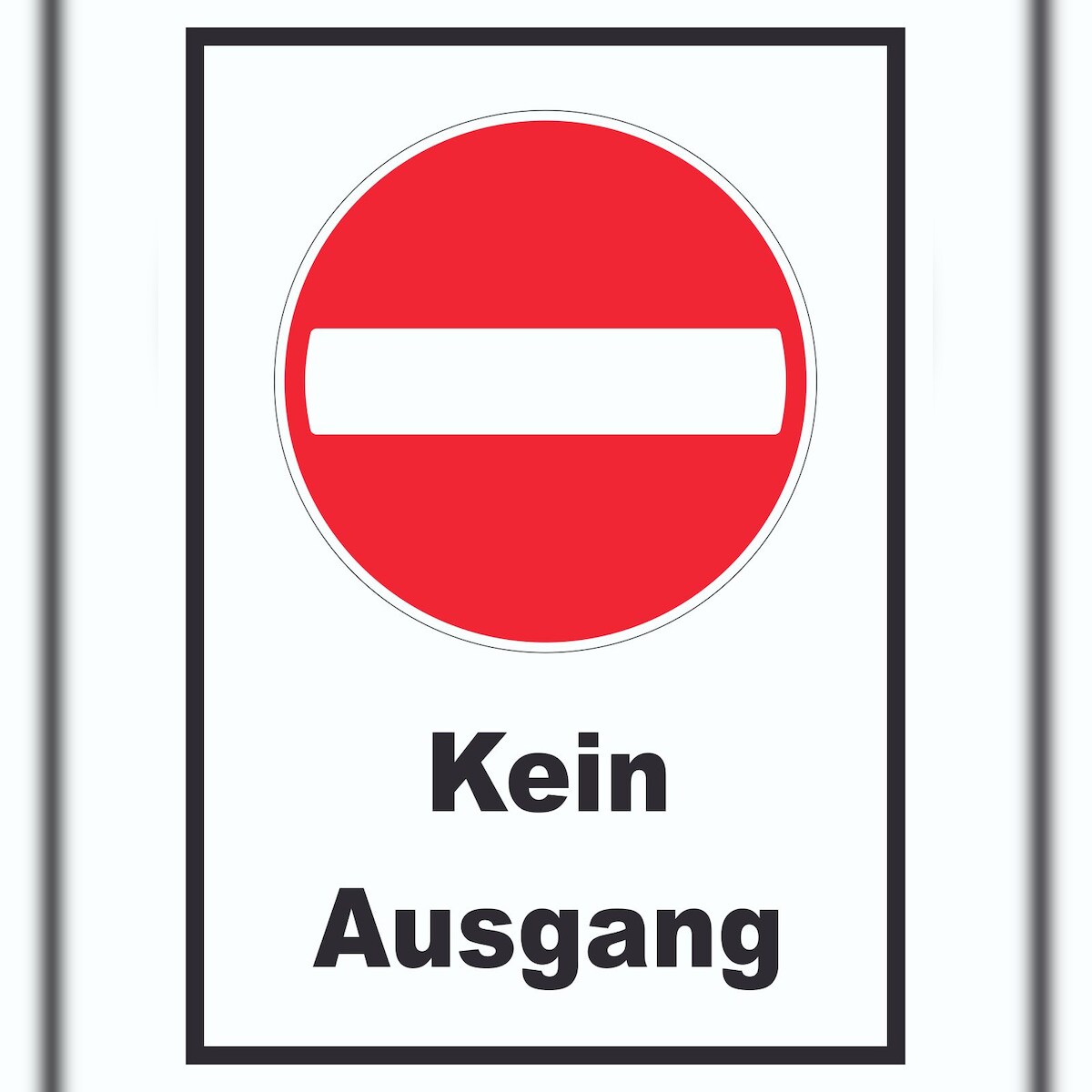 Kein Ausgang Schild A1 (594x841mm) Image