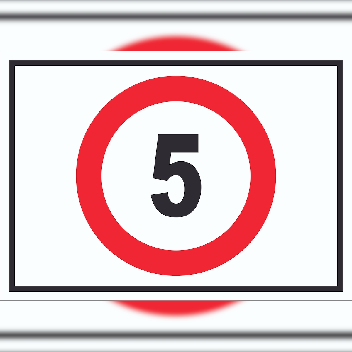 Tempo 5 km/h Geschwindigkeitsbegrenzung Schild Symbol A1 (594x841mm) Image