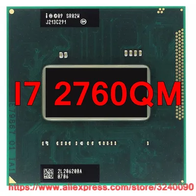 Processeur intel Core I7 2760QM SR02W 6 mo de Cache 2.4GHz-3.5GHz Quad-Core pour ordinateur