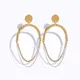 WILD & FREE Boucles d'oreilles en cristal plaqué or 18K pour femmes bijoux de luxe en acier