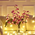 Guirxiété lumineuse LED pour bouquet d'orchidées simulées lampe de branche de fleur de vase de