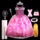 Costume de princesse avec lumières LED pour enfants robe de princesse Aurora costume de cosplay