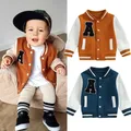 Veste de Baseball pour Bébé Garçon et Fille Blouson Bombardier d'Université Manteau avec lèvent