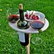 Table à vin pliable portable en plein air avec bureau rond mini bois facile à transporter fête de