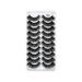 Multipack 8D Eyelashes Lashes False 10 Pack Volume Wispy Eyelashes Pairs Eye Lashes Dramatic Eye Style Big Lashes 30mm Car Lashes for Headlights for Any Car Mixed 3d False