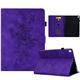 Smart Tablet Case for Samsung Galaxy Tab A7 Lite 8.7 inch T220/T225 Book Style Flip Folio Cover Flower Pattern Luxury PU Leather Kickstand Magnetic Clasp Auto Sleep/Wake Shockproof Case Purple