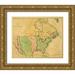 Vintage Maps 32x26 Gold Ornate Wood Framed with Double Matting Museum Art Print Titled - North America 1803