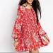 Free People Dresses | Free People Lucky Loosey Mini Dress Sz Xs | Color: Red/White | Size: Xs