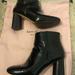 Kate Spade Shoes | Gorgeous, Kate Spade Rudy Patent Leather Bootie 5.5 | Color: Black/Silver | Size: 5.5