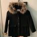 Zara Jackets & Coats | Girls Zara Fur Hood Peacoat. Like New To Excellent Condition. Size 9. | Color: Black | Size: 9