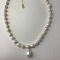 Kate Spade Jewelry | Kate Spade New Freshwater White Pearl Necklace | Color: Gold/White | Size: 17" Necklace; 1" Pendant