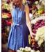 Anthropologie Dresses | Anthropologie Hd In Paris Blue Linen Dress 10 | Color: Blue | Size: 10