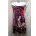 Free People Dresses | Free People Multicolor Rag Strapless Sundress Boho Hippie Festival Women's S/P | Color: Purple/Red | Size: Sp