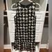 J. Crew Dresses | J.Crew Houndstooth Shift Dress, Size 00 | Color: Black/Gold | Size: 00