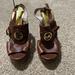 Michael Kors Shoes | Michael Kors Brown And Gold Wedges | Color: Brown/Gold | Size: 7