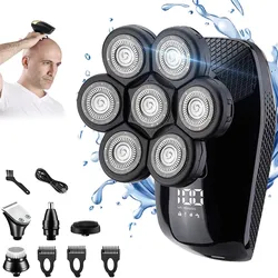 Rasoir à tête flottante pour hommes rasoir électrique multifonction Kit de toilettage 7d