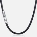 Collier cordon en cuir noir pour hommes et femmes 3mm cadeaux pour hommes et femmes fermoir