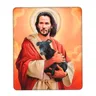 Keanu Reeves-Tapis de souris de jeu avec base en caoutchouc coordonnante Jésus Saint Meme