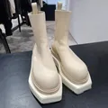 StephanBoots-Bottes de rinçage en cuir à semelle optique pour hommes et femmes chaussures de