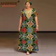 AfriPrecDashiki-Robe sur mesure pour femme manches courtes longueur rinçage décontractée en