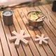 Napperon isolant en bois flocon de neige sous-verre de cuisine camping en plein air assiette de