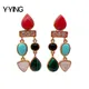 Y · YING – boucles d'oreilles en quartz naturel pour femmes Turquoises Onyx corail style mignon
