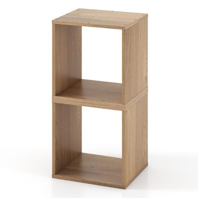 Costway 2 Cubes Stackable Bookcase for Living Room...