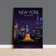 New York Poster, Travel Print of New York, Statue of Liberty, USA Travel Poster, Manhattan skyline, New York Gift