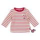 Sigikid Baby-Mädchen Langarmshirt Hemd, rot-weiß/gestreift/Pferd, 62