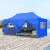 Zenova 10'x20' Pop up Canopy Tents with 6 Sidewalls Portable Folding Outdoor Gazebo Tent for Wedding Party