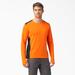 Dickies Men's Temp-Iq® 365 Long Sleeve Pocket T-Shirt - Neon Orange Size L (SL620)