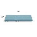 74" X 23" Sunbrella Chaise Cushion - Piped, Piped/Clay - Grandin Road