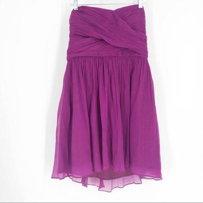 J. Crew Dresses | J Crew Women’s Purple Silk Strapless Dress Size 14 Nwt Wedding Guest Lined | Color: Purple | Size: 14