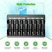 EBL 8 Slots Smart Battery Charger for Rechargeable Li-ion Batteries