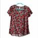 Lularoe Tops | Lularoe Classic Tee Disney Minnie Mouse Top Small | Color: Black/Red | Size: S