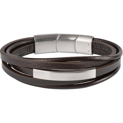 Jacques Lemans Armband Leder, Edelstahl One Size Herren Image