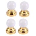 KVSERT 4X 1:12 Dolls House Miniature Globe White Ceiling LED Light Lighting Lamp with Battery