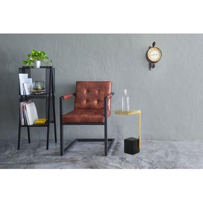 Beistelltisch KAYOOM "Rocio 225, Passender Marmorfuß in kantigem Design", schwarz, B:30cm H:56cm T:30cm, Tischplatte: 100% marmorisiertes Glas / Gestell: Marmor, Edelstahl, Tische, Beistelltisch, Eckiger Marmorfuß, eckige Ablagefläche und Gestell... Image