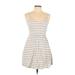 LC Lauren Conrad Casual Dress - Mini: Ivory Stripes Dresses - Women's Size 4