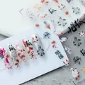 Autocollants 3D pour les ongles motifs renard à neuf queues forêt de bambous style chinois vente