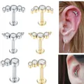 Boucles d'oreilles G23 en titane CZ Zircon pour femmes 1 pièce bijoux Sexy