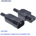 Connecteur de câble droit IEC prise mâle femelle prise d'alimentation remplaçable prise AC 3